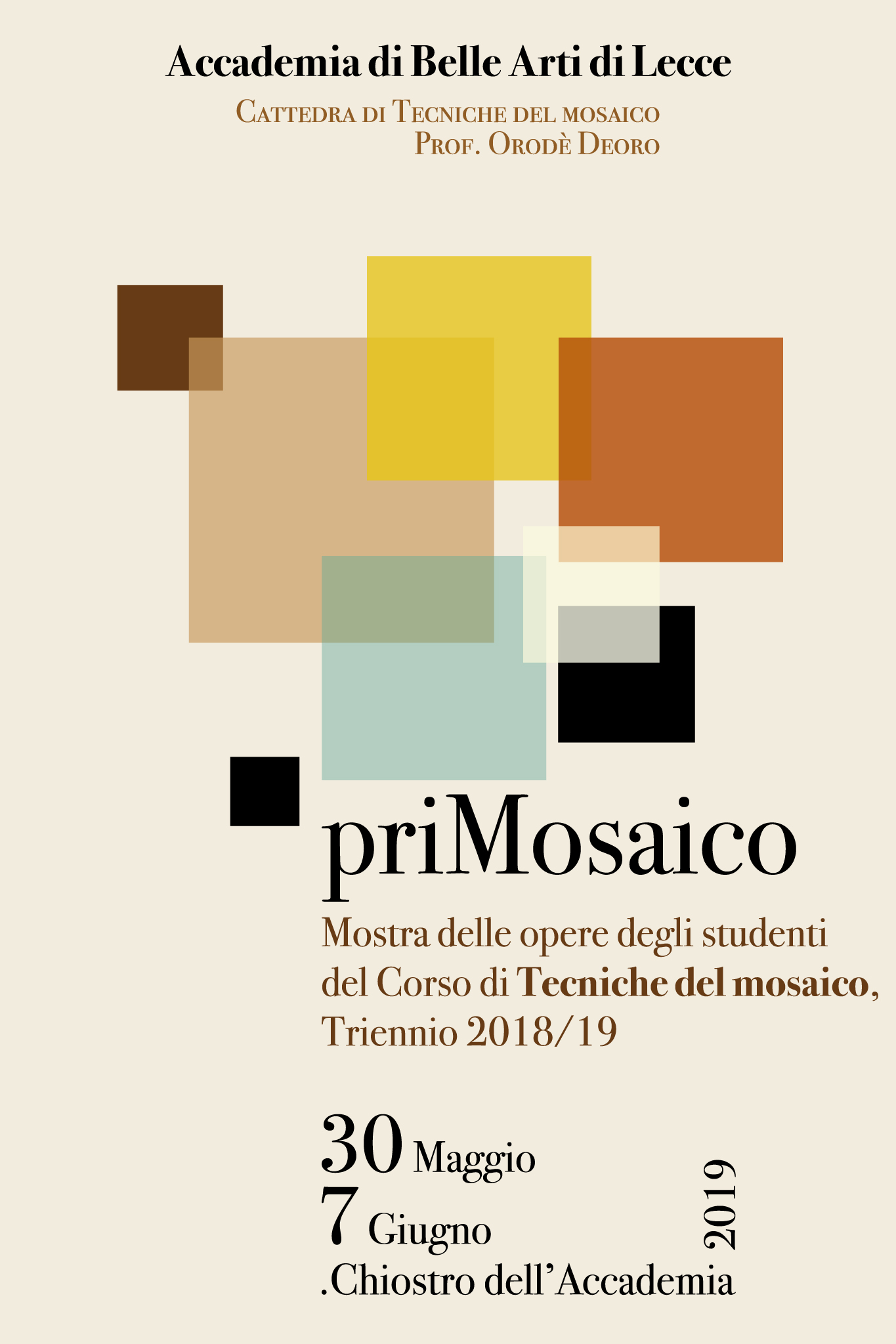 priMosaico. Il mosaico come forma d’arte pura.