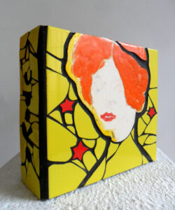 Giallo Orodè. Ceramic mosaic and grout. Cm 26x9x25. 2017