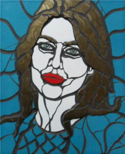 Lady. Ceramic mosaic and grout on panel. Cm 50x62. 2014