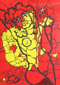 Nude. Ceramic mosaic and grout on panel. Cm 70x15. 2015