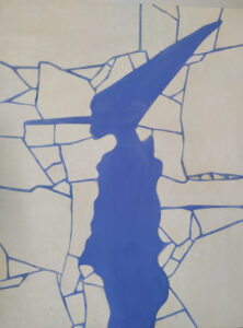 Pinocchio. Leccese stone and grout on panel. Cm 50x70. 2022